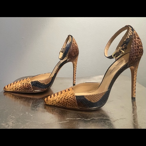 Alexandre Birman Python D’Orsay Ankle Strap Pump - Picture 2 of 10